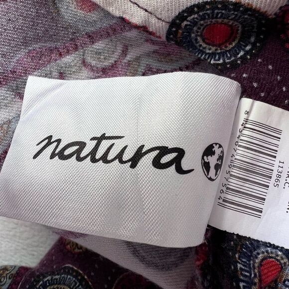 NATURA anthropology Womens Blouse print boho chic Long sleeve viscose S - Picture 2 of 16